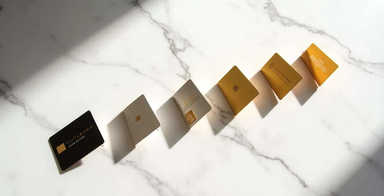 Composition minimaliste montrant l'évolution d'un parcours professionnel dans l'hôtellerie de luxe