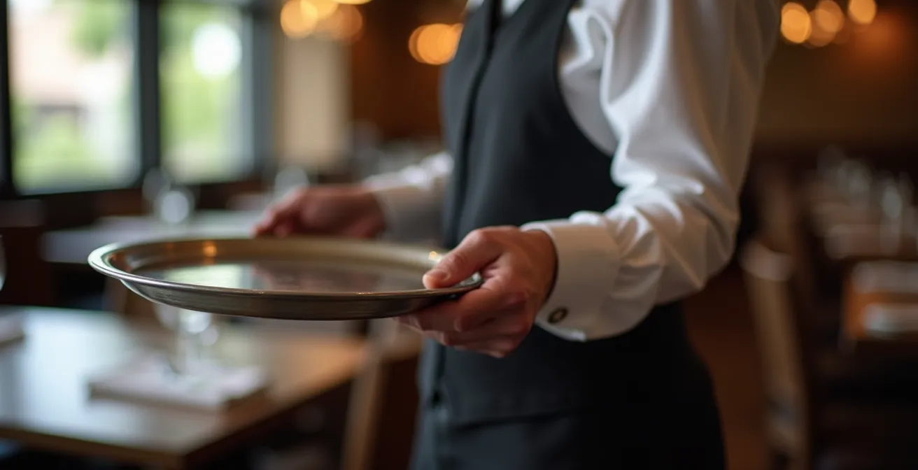 Démonstration de la technique ergonomique de port de plateau en service